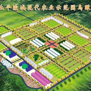 章丘平陵城現(xiàn)代農(nóng)業(yè)示范園鳥瞰圖